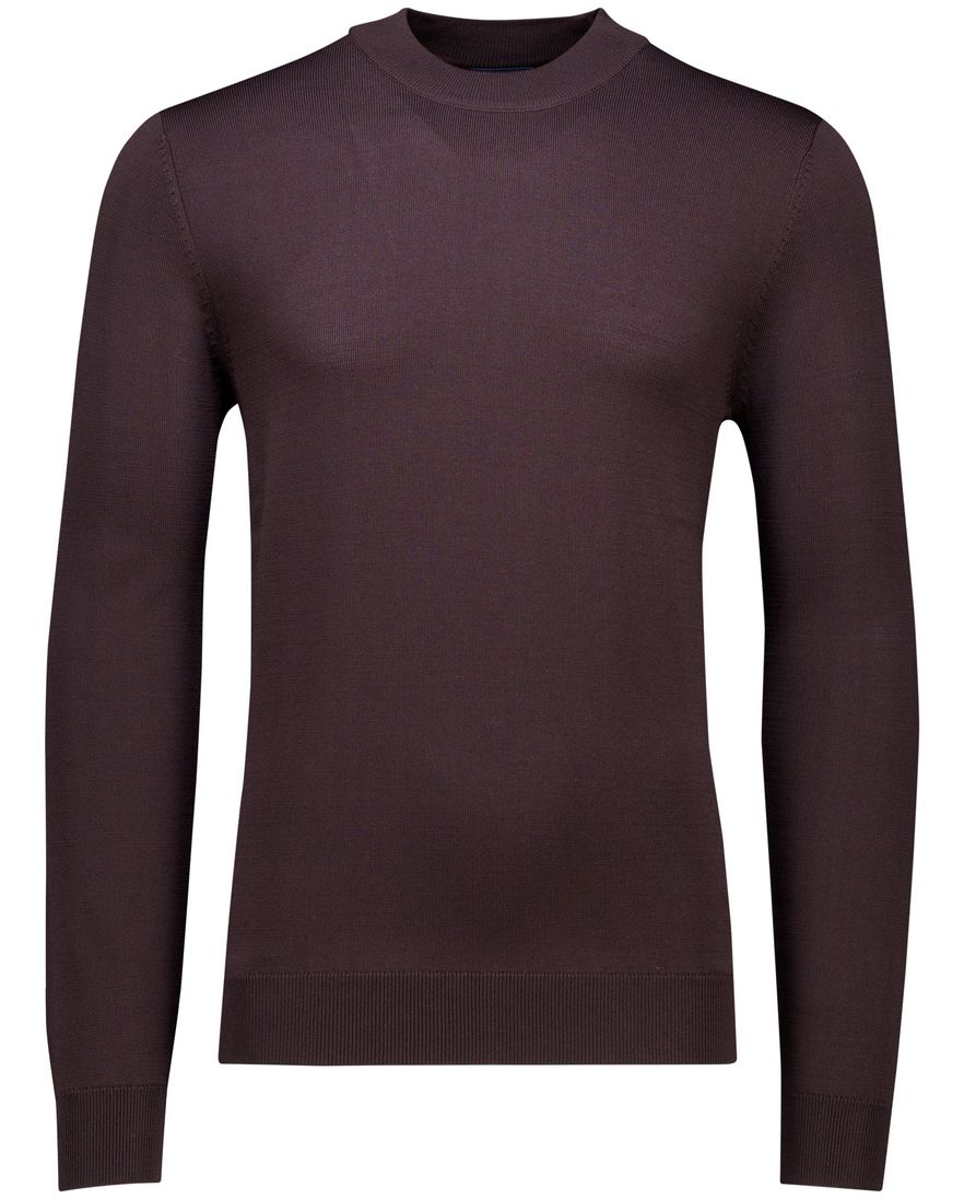 Cavallaro trui bruin effen Milacio turtle neck