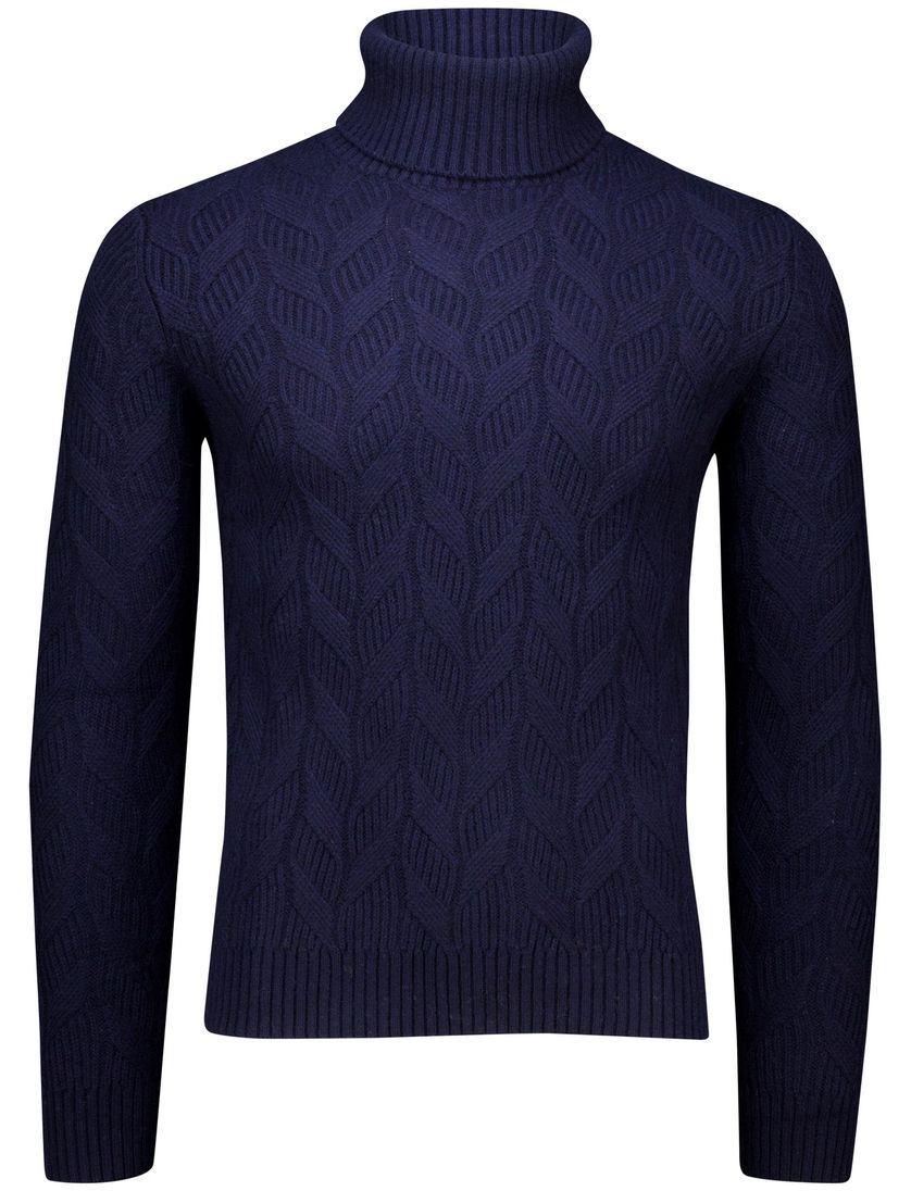 Cavallaro coltrui navy gebreid wol