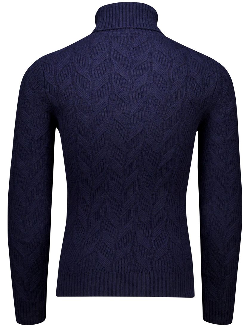 Cavallaro coltrui navy gebreid wol