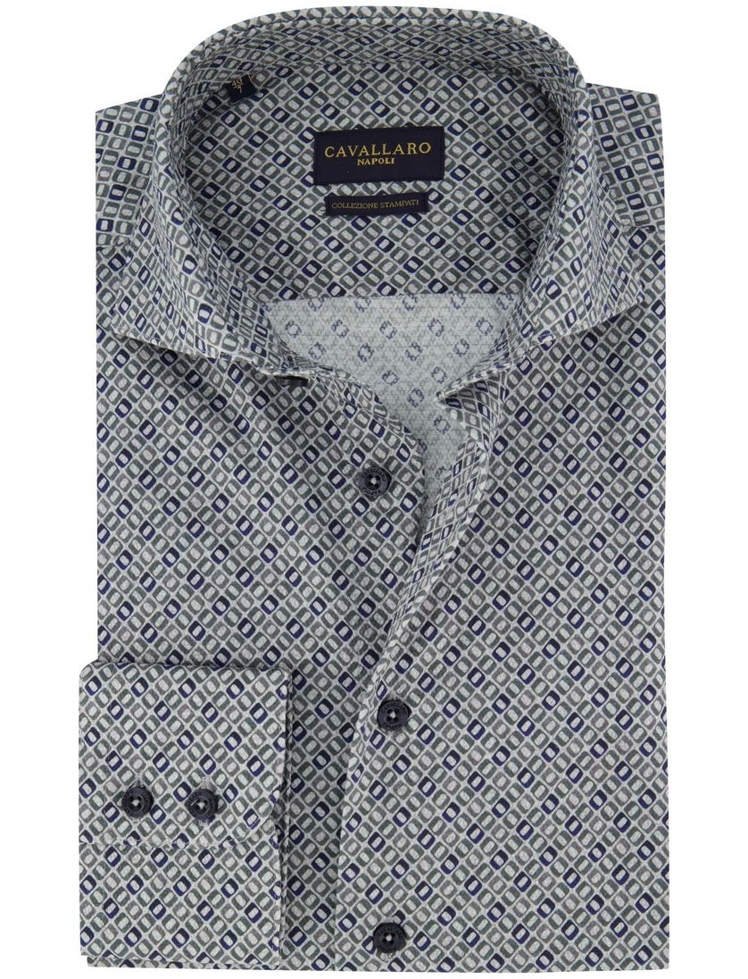 overhemd mouwlengte 7 Cavallaro groen