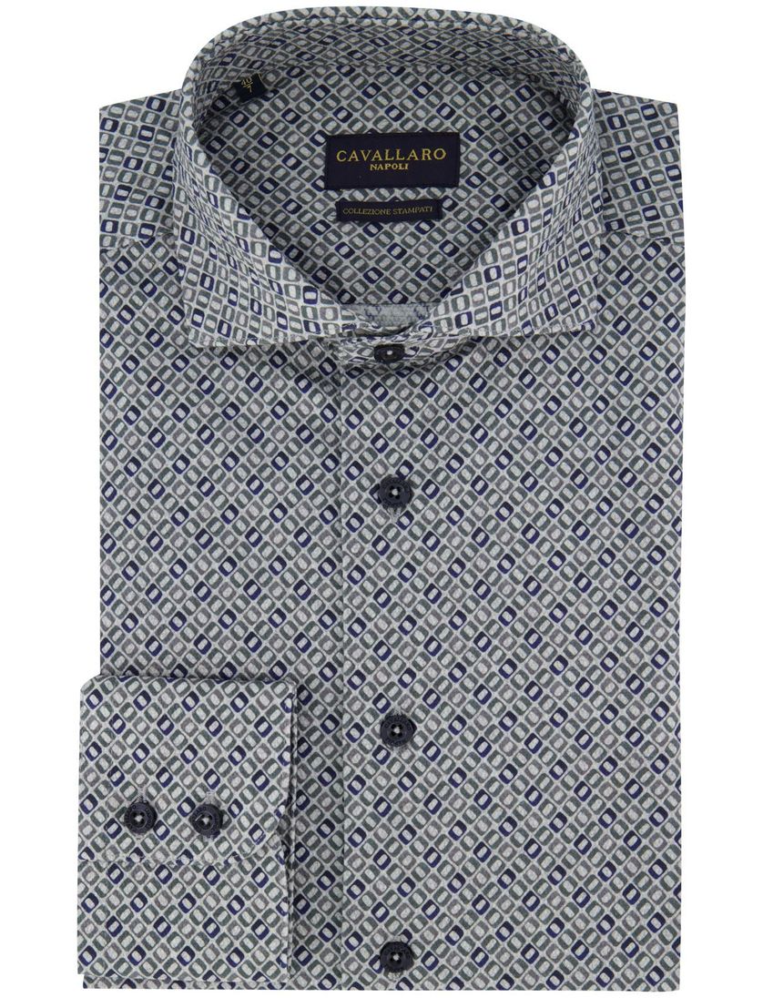 overhemd mouwlengte 7 Cavallaro groen