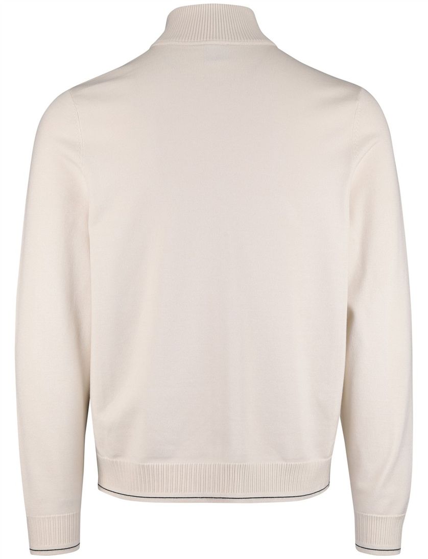 Boss Green vest beige zwarte rits viscose