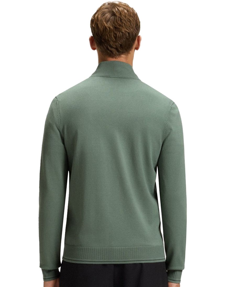 Boss Green vest groen viscose effen regular fit