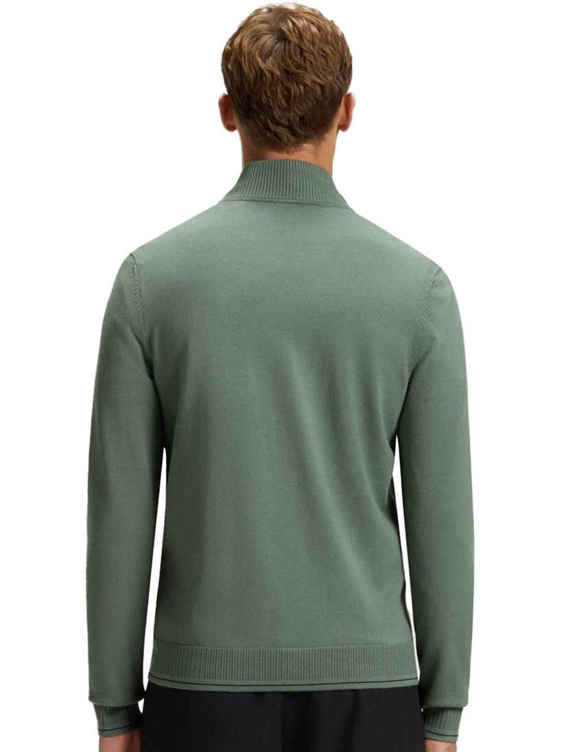 Boss Green vest groen viscose effen zonder capuchon