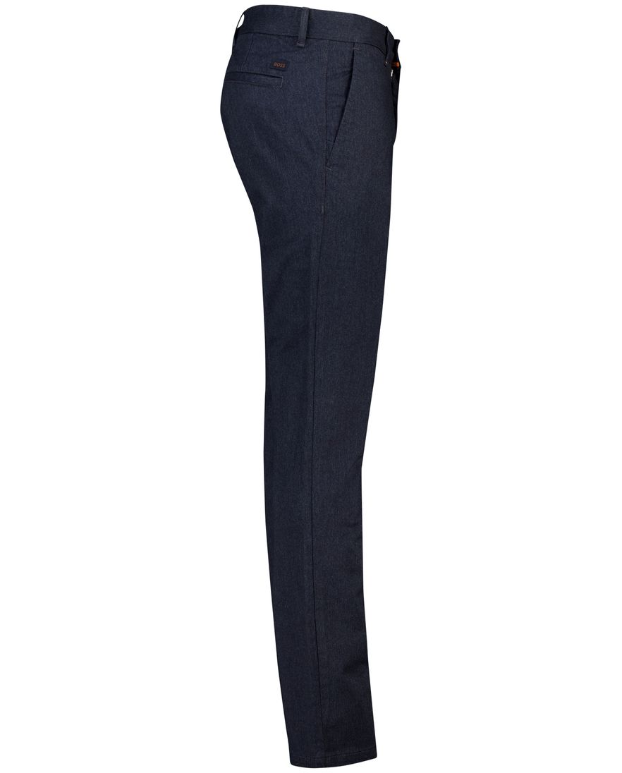 Boss orange pantalon slim fit donkerblauw katoen