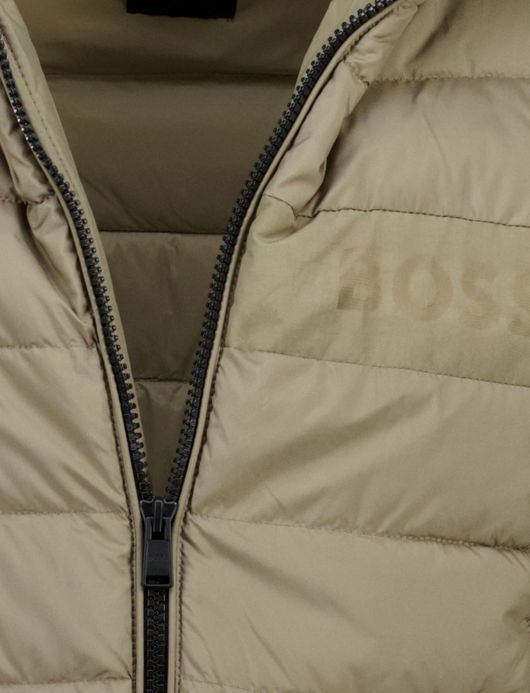 Gewateerde winterjas Boss Zwart groen