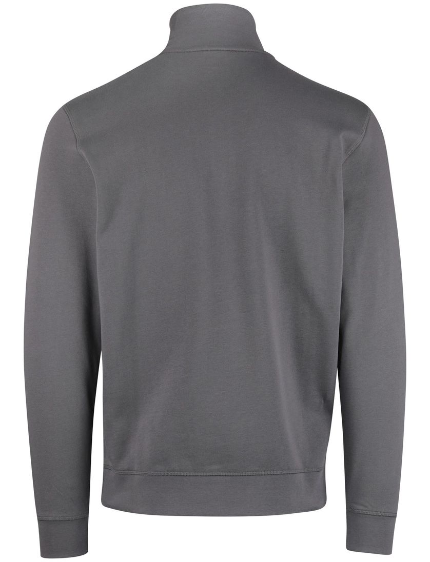 Boss Orange trui half zip Zetrust grijs normale fit