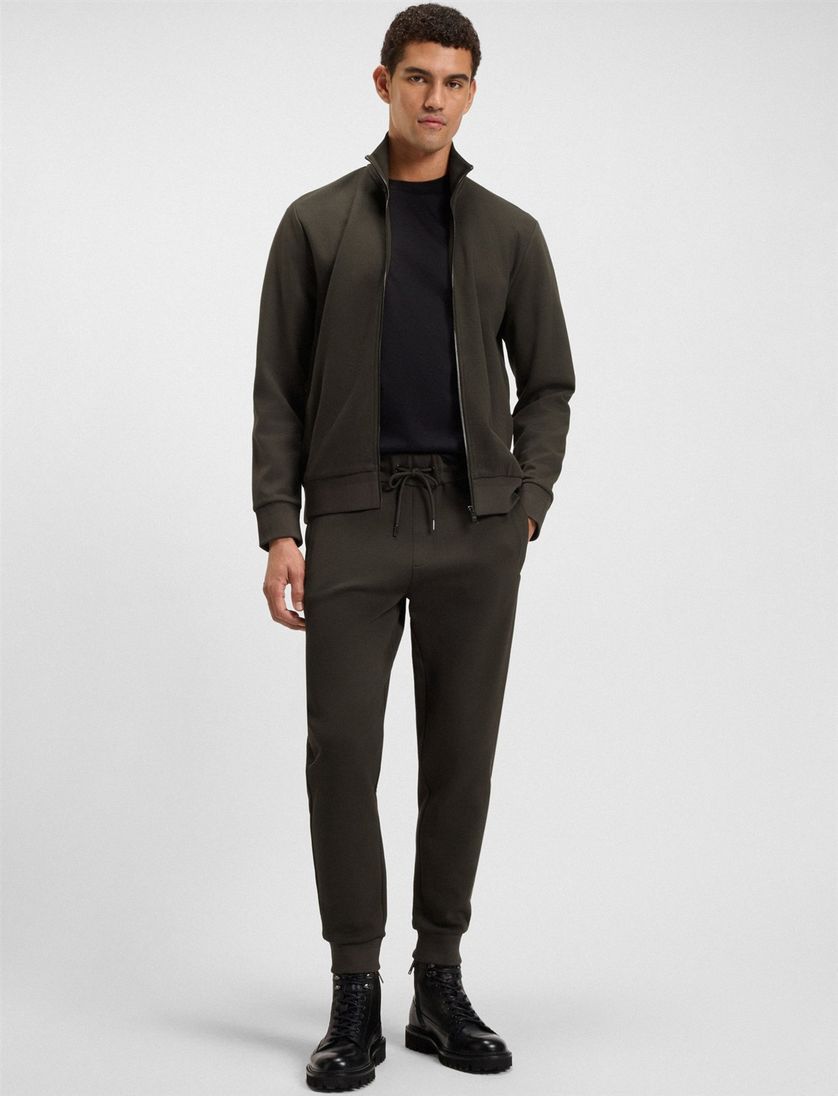 Boss Black H-sheperd donkergroen vest normale fit katoen