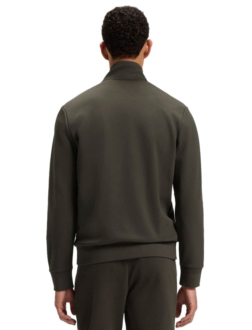 Boss Black H-sheperd donkergroen vest normale fit katoen