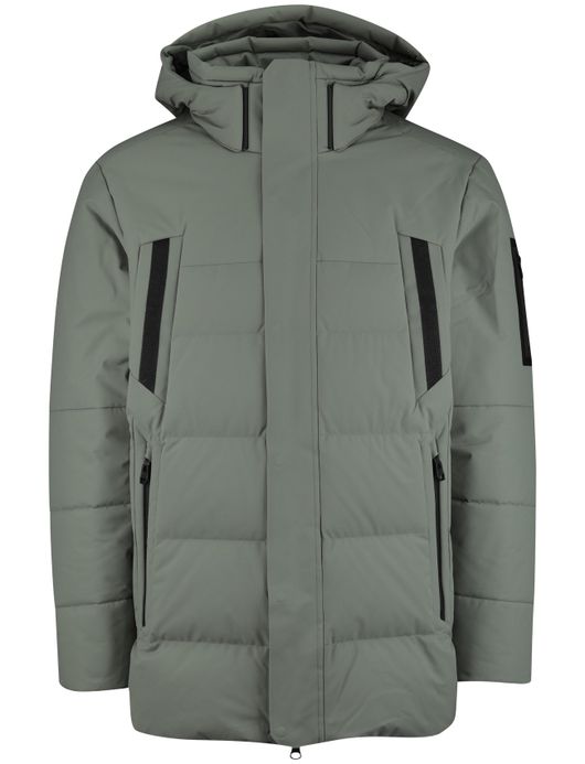 BOSS Block-X Park winterjas groen effen