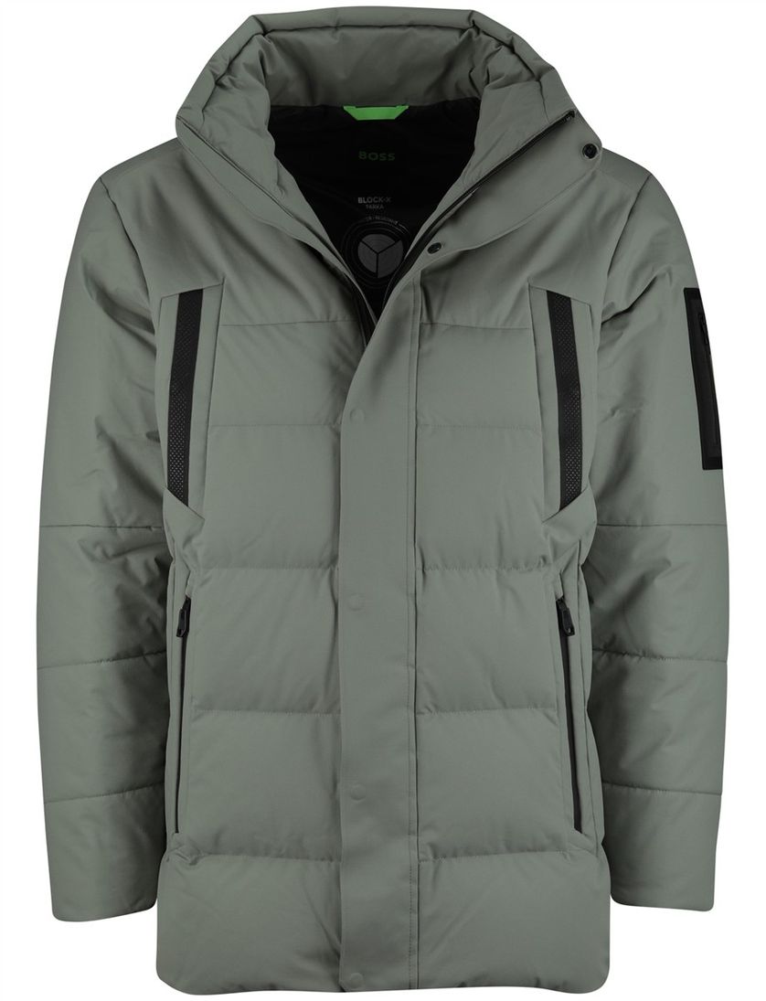 Boss Green winterjas groen capuchon normale fit