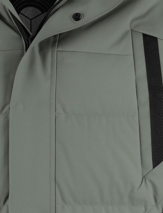 BOSS Block-X Park winterjas groen effen