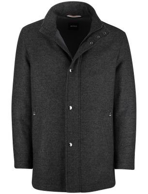 Hugo Boss Manteljas BOSS Black H-Camron grijs navy wol