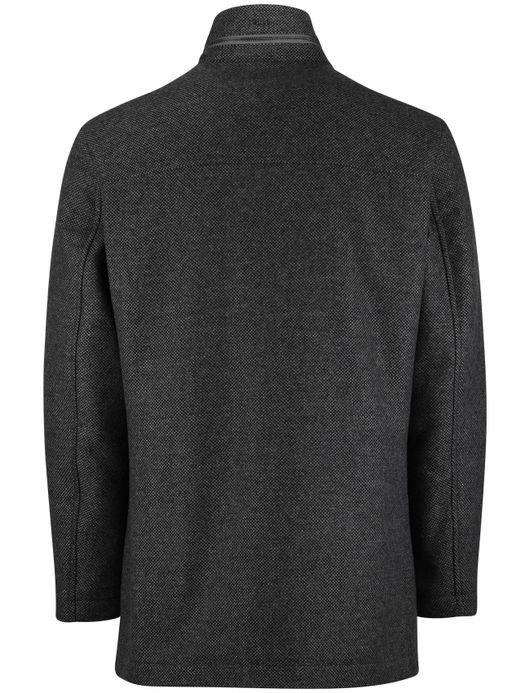 BOSS Black H-Camron manteljas grijs navy wol