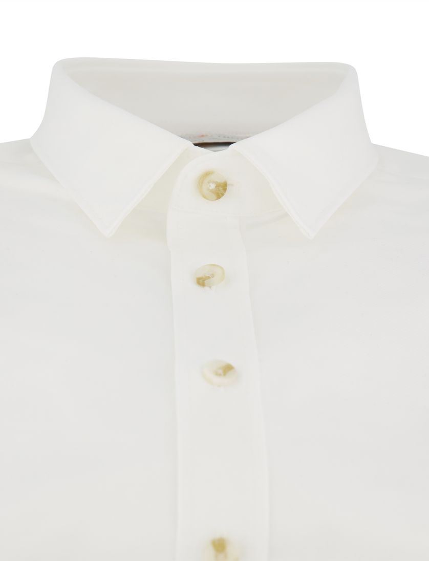 Cast Iron casual overhemd wit slim fit semi-wide spread boord