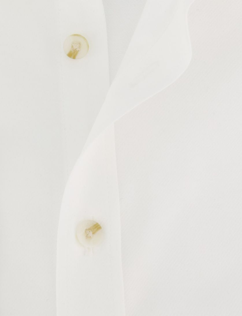 Cast Iron casual overhemd wit slim fit semi-wide spread boord