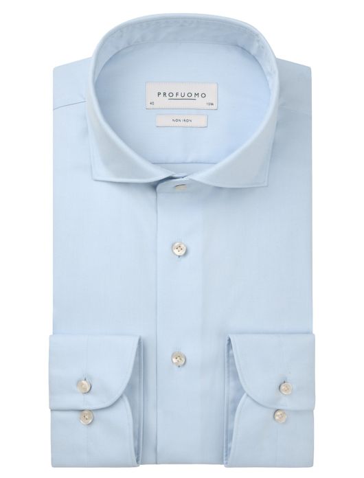 Profuomo blauw two ply twill overhemd