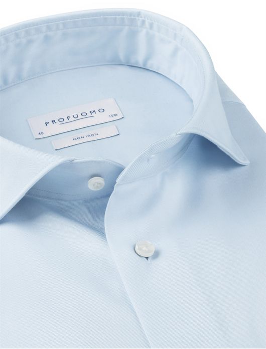 Profuomo blauw two ply twill overhemd