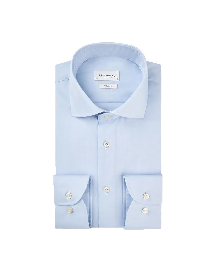 Profuomo business overhemd lichtblauw effen