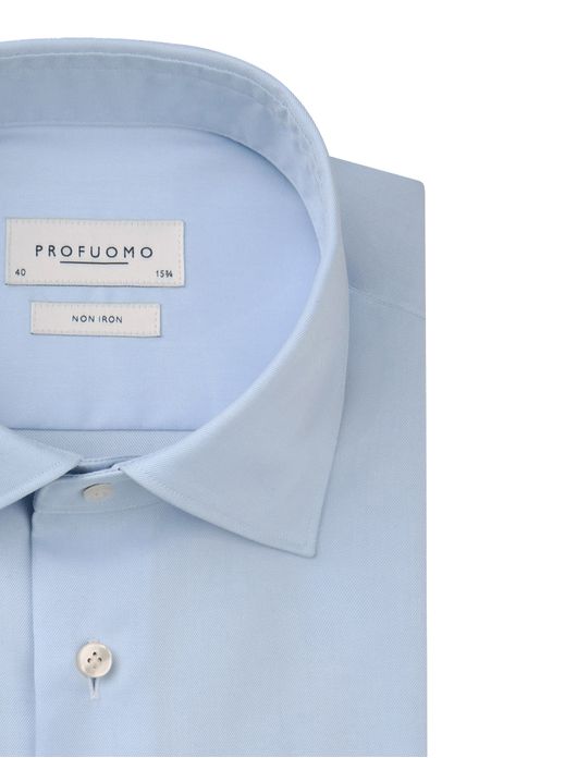 Profuomo Blauw two ply twill overhemd