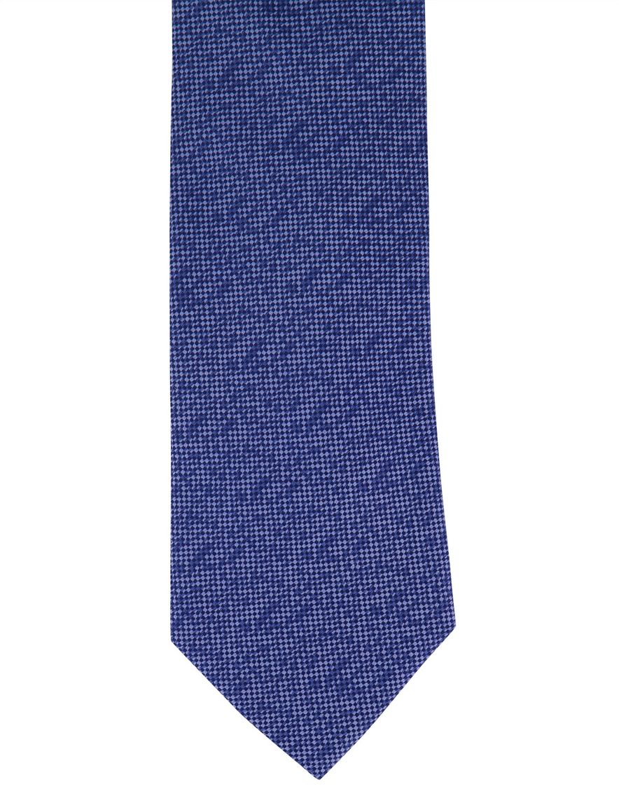 Profuomo stropdas blauw geprint 100% zijde