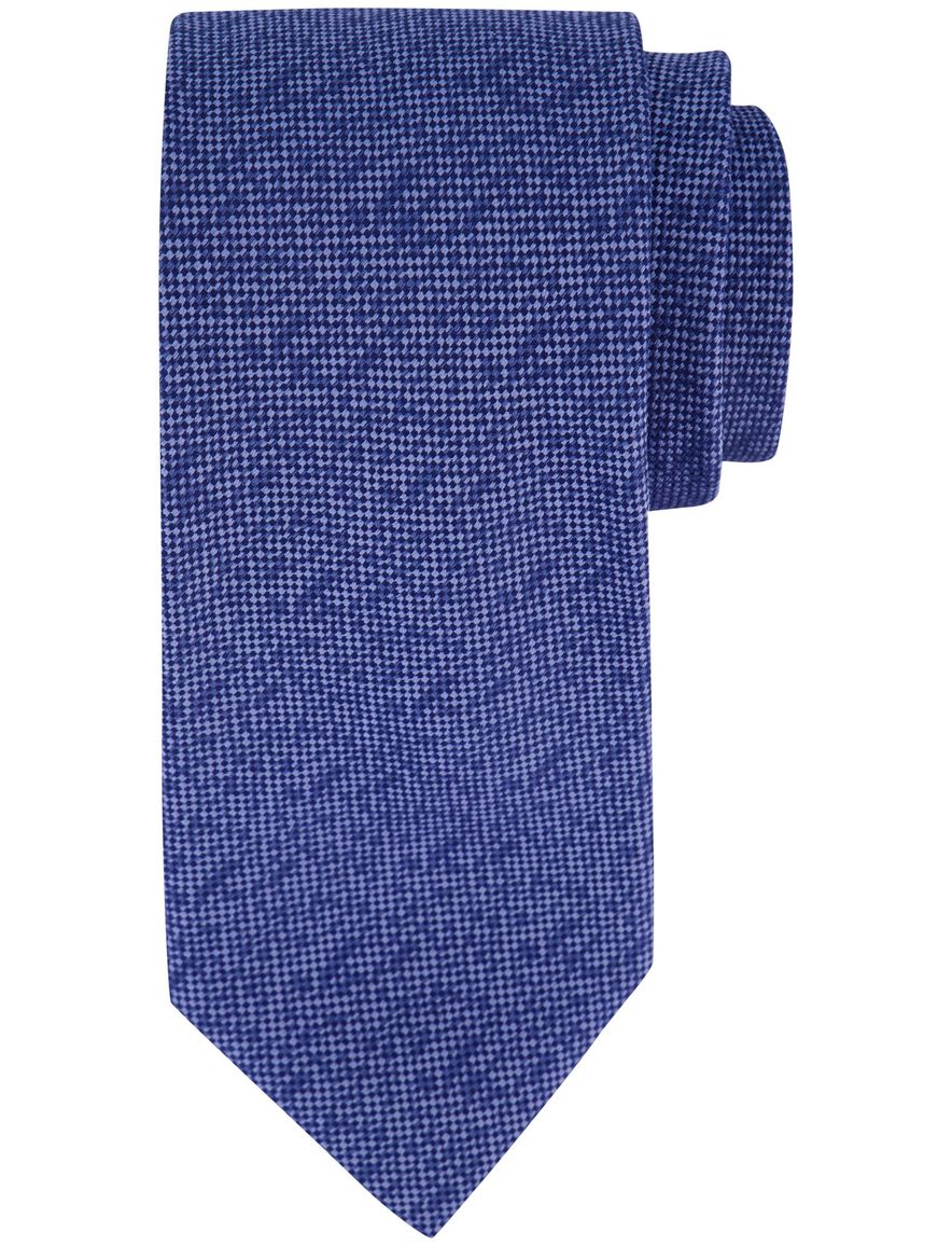 Profuomo stropdas blauw geprint 100% zijde