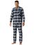 Schiesser Pyjama blauw geruit