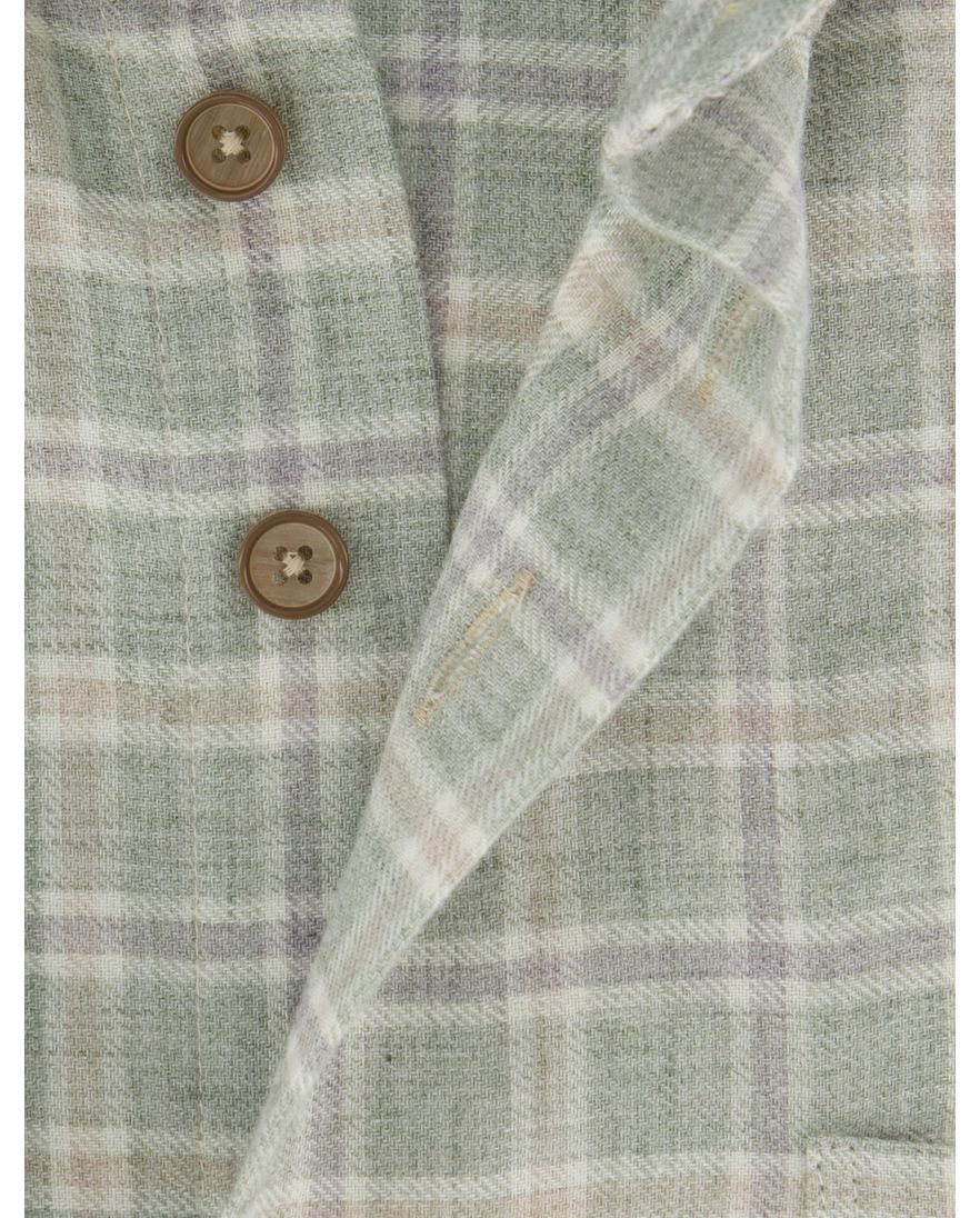 Groen regular fit geruit overhemd Portofino