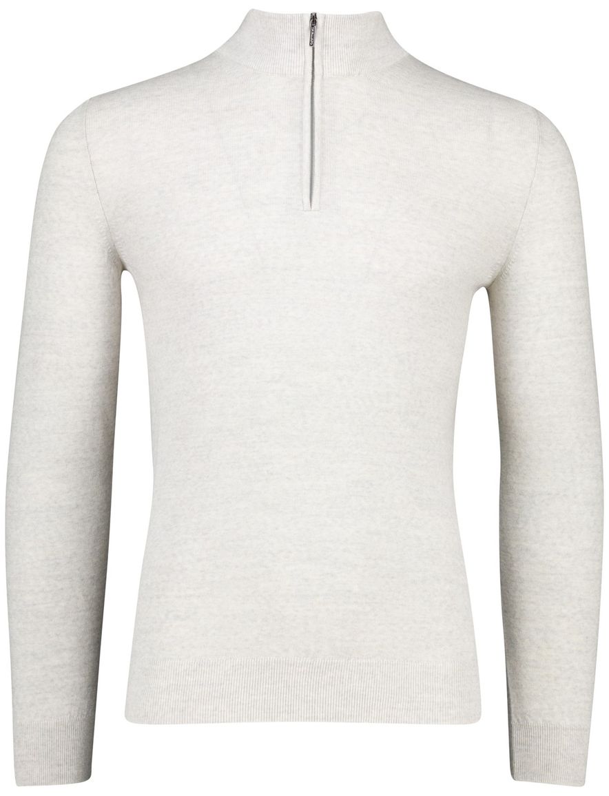 Cavallaro Trui Half Zip grijs merinowol