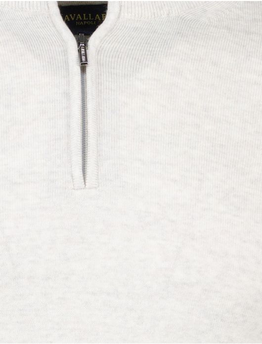 Cavallaro Trui Half Zip grijs merinowol