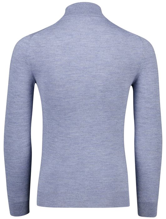 Cavallaro Trui Half Zip Blauw Merinowol