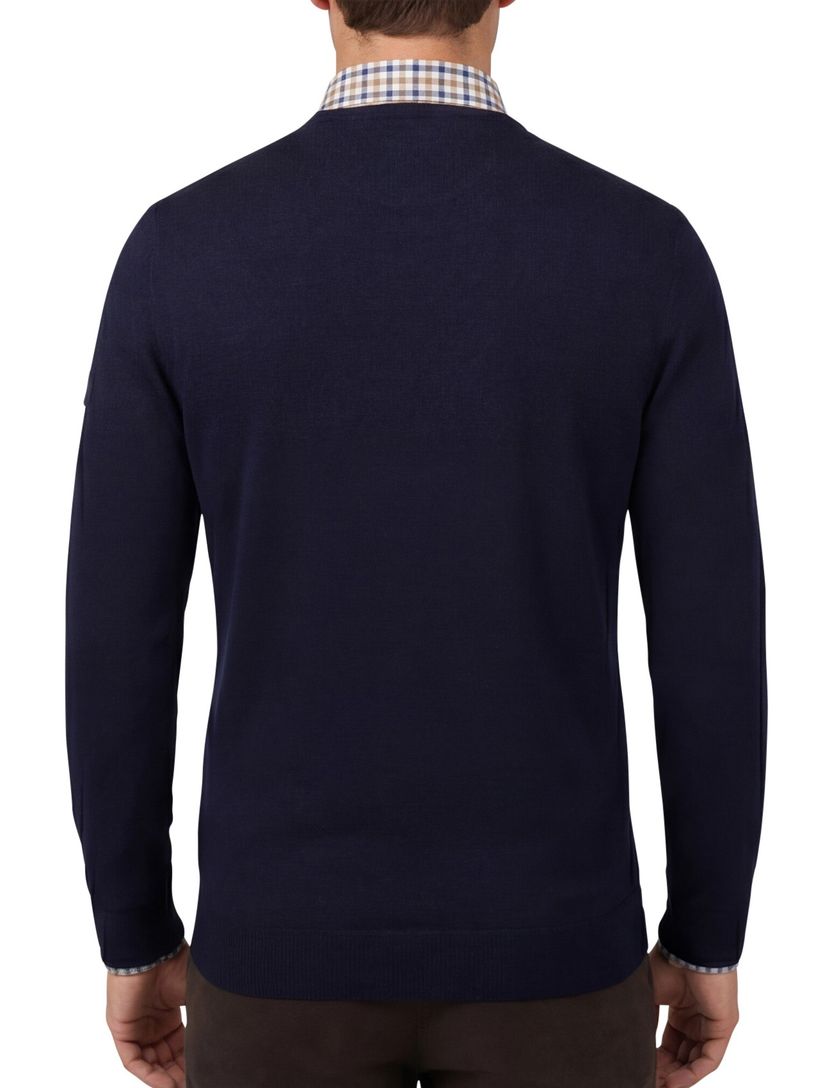 Trui Cavallaro Napoli donkerblauw merinowol