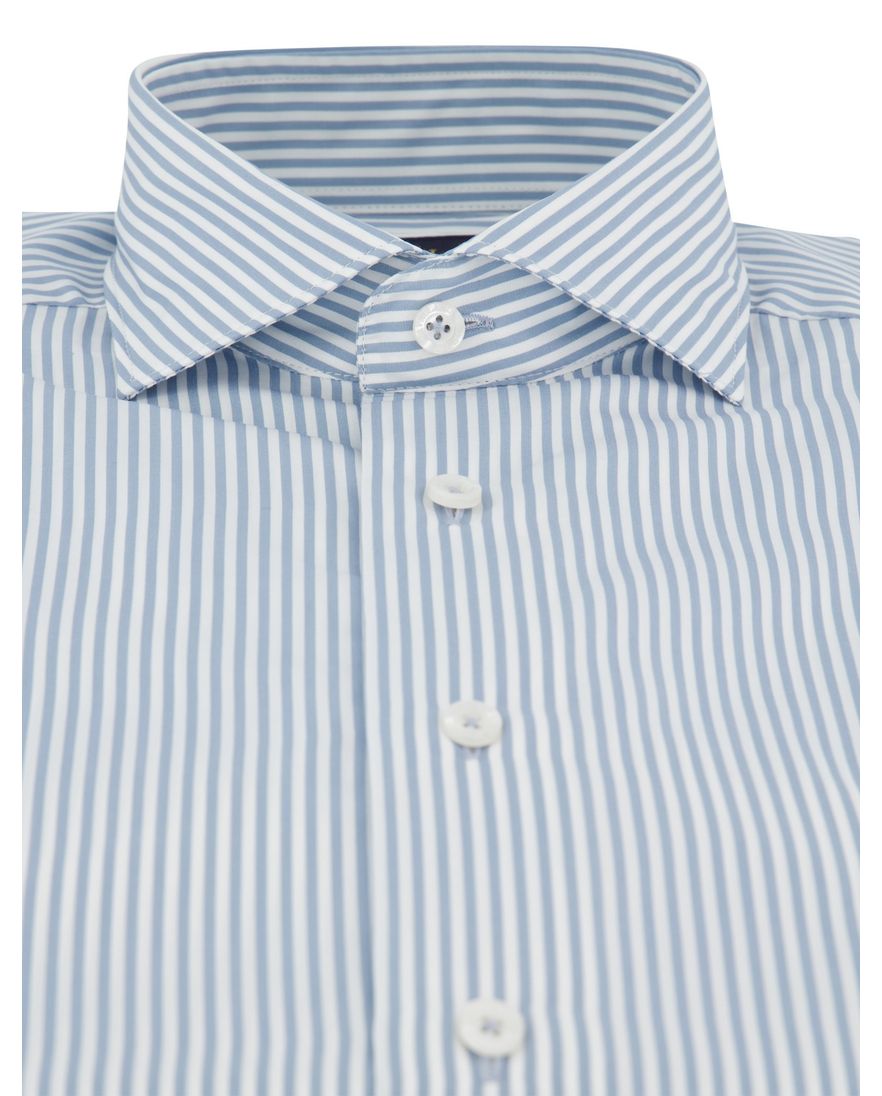 Cavallaro napoli overhemd blauw gestreept katoen