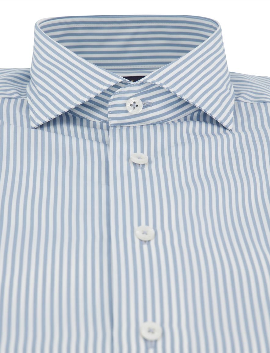 Cavallaro napoli overhemd blauw gestreept katoen