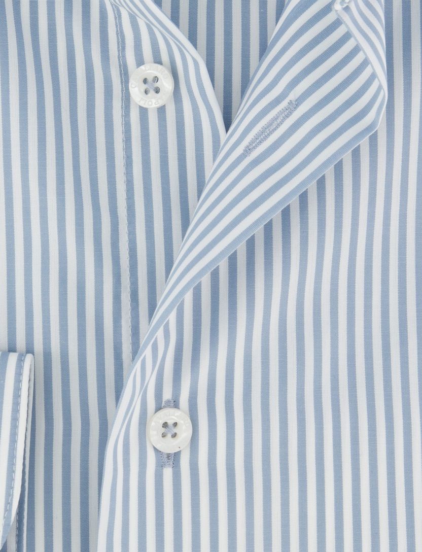 Cavallaro napoli overhemd blauw gestreept katoen
