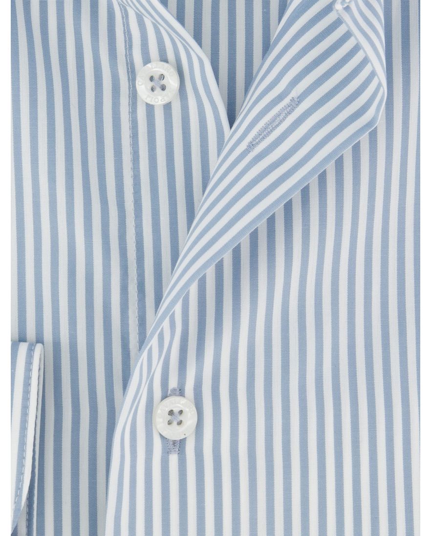Cavallaro napoli overhemd blauw gestreept katoen