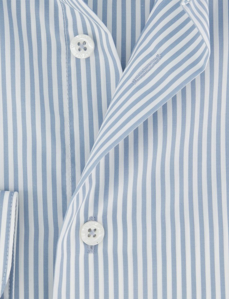 Cavallaro napoli overhemd blauw gestreept katoen