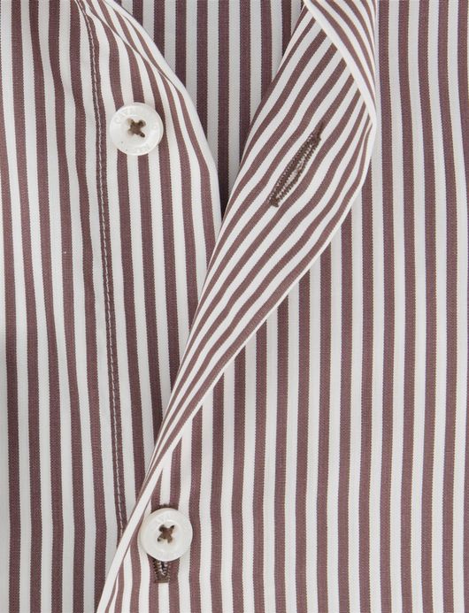 Cavallaro Strisio overhemd ml 5 bruin wit