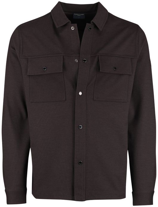 bruin Cavallaro overshirt dubbele borstzak katoen