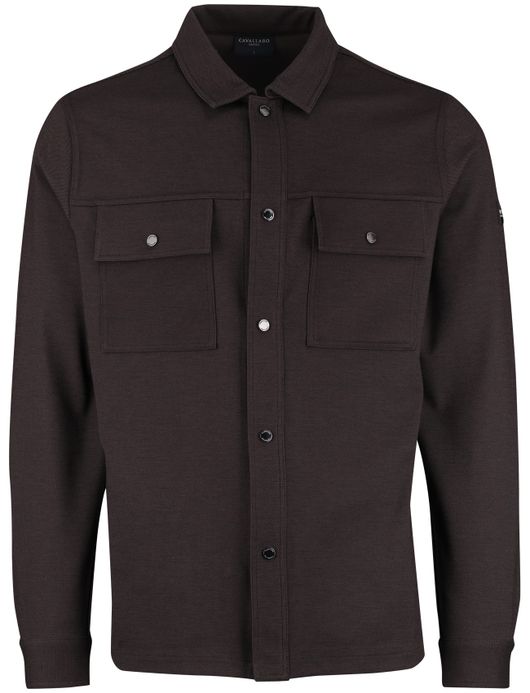 bruin Cavallaro overshirt dubbele borstzak katoen