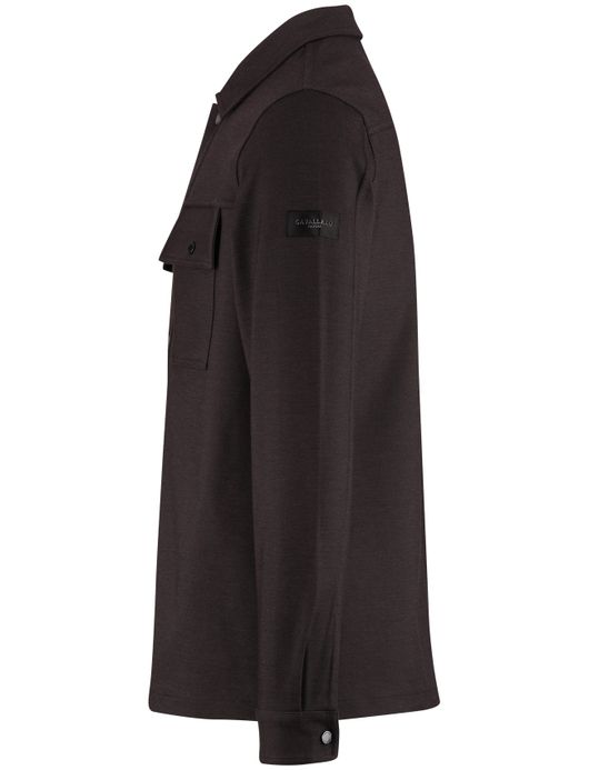 bruin Cavallaro overshirt dubbele borstzak katoen