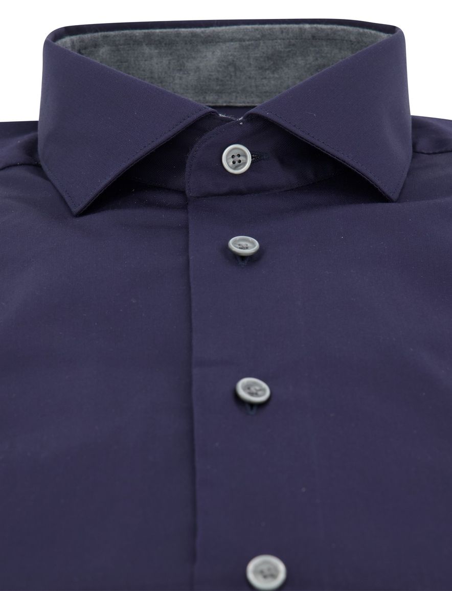 Cavallaro napoli katoenen overhemd donkerblauw