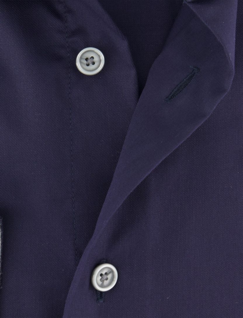 Cavallaro napoli katoenen overhemd donkerblauw