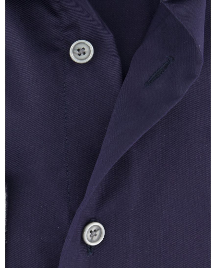 Cavallaro napoli katoenen overhemd donkerblauw