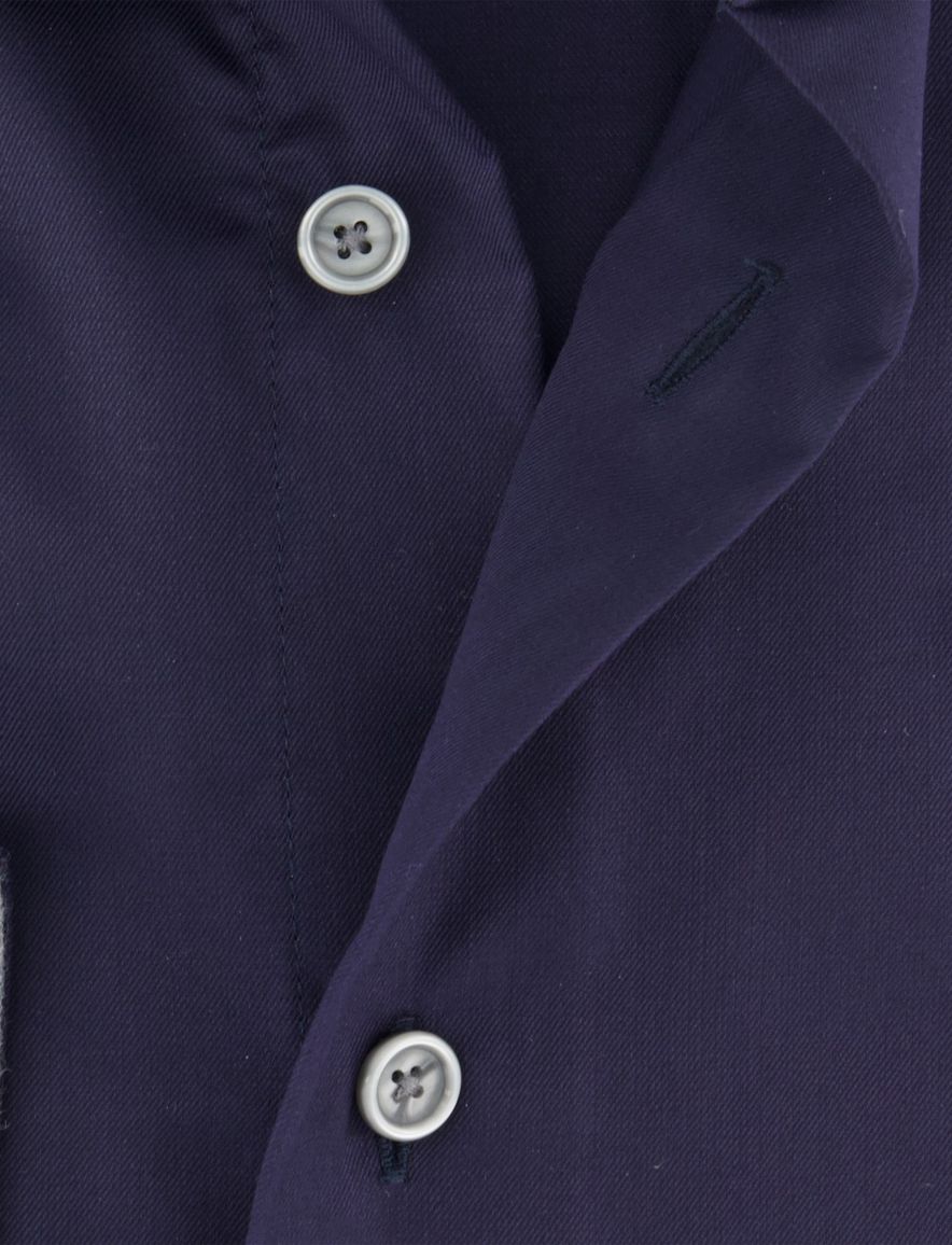 Cavallaro napoli katoenen overhemd donkerblauw