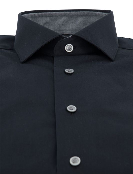 Cavallaro napoli overhemd katoen zwart ml7