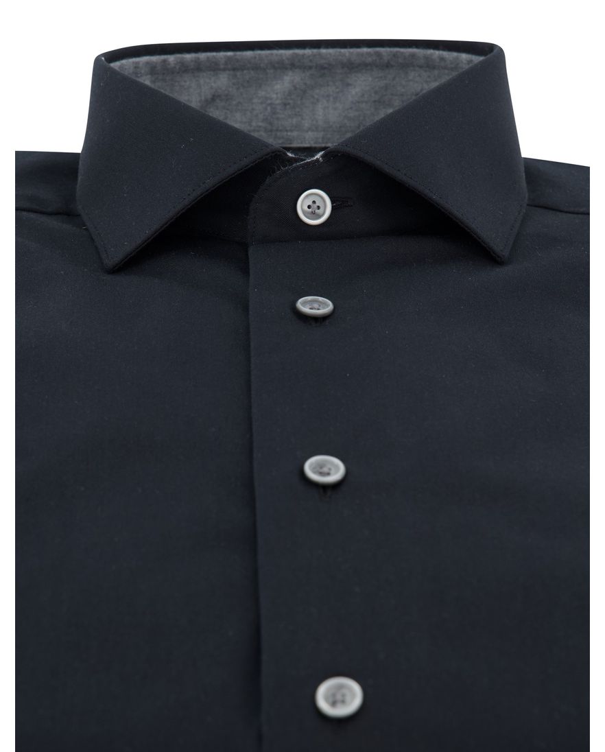 Cavallaro napoli overhemd katoen zwart ml7