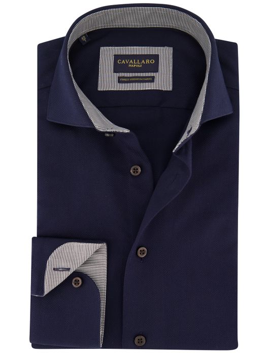 Cavallaro napoli overhemd donkerblauw ml7