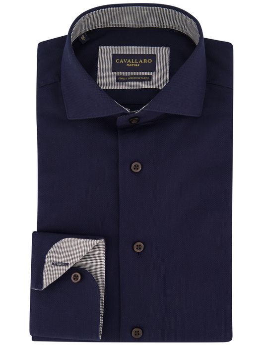 Cavallaro napoli overhemd donkerblauw ml7