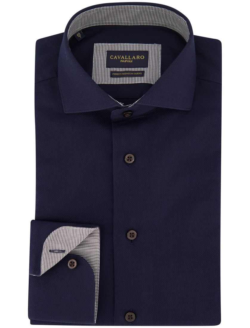 Cavallaro napoli overhemd donkerblauw ml7